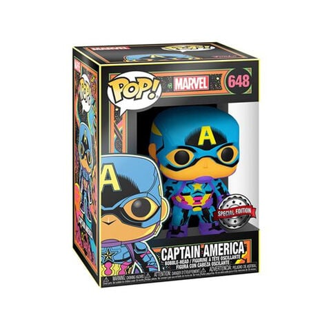 Figurine Funko Pop! N°648 - Captain America - Black Light